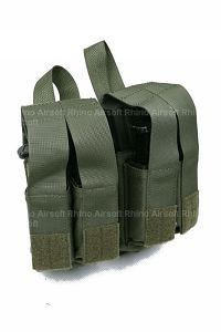Pantac Molle M16 Double Mag & 9MM 4-Mag Pouch with Hard Insert (RG / Cordura)